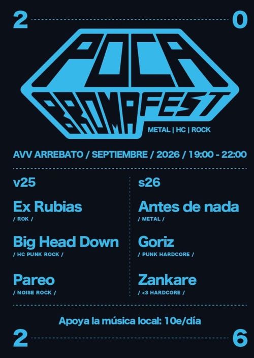 Pocabroma fest: Big Head Down + Ex Rubias + Pareo