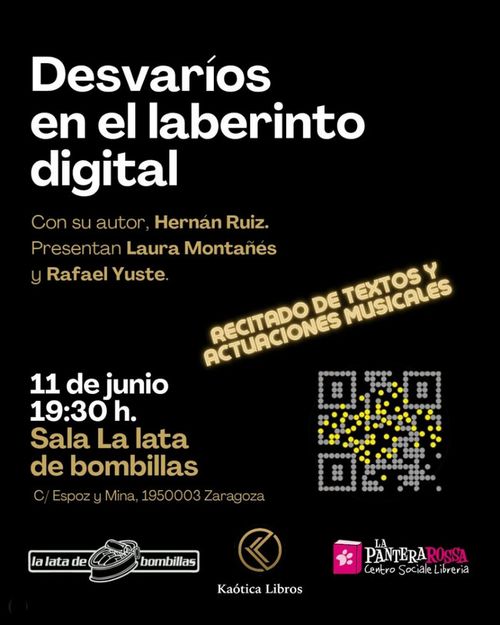 Recital y música en vivo con 'Desvaríos en el laberinto digital' 