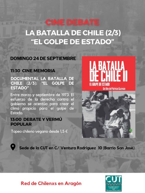 Cine Debate: La Batalla de Chile (2/3) "El Golpe de Estado"