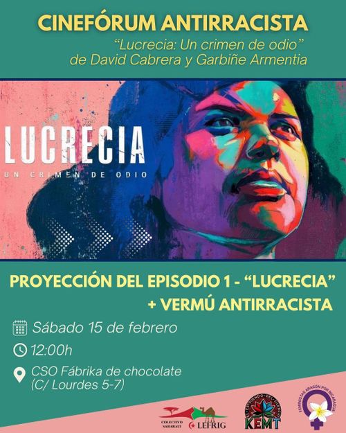 CINEFÓRUM ANTIRRACISTA: LUCRECIA, UN CRIMEN DE ODIO