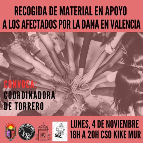 Recogida de material para les afectados por la Dana en Valencia