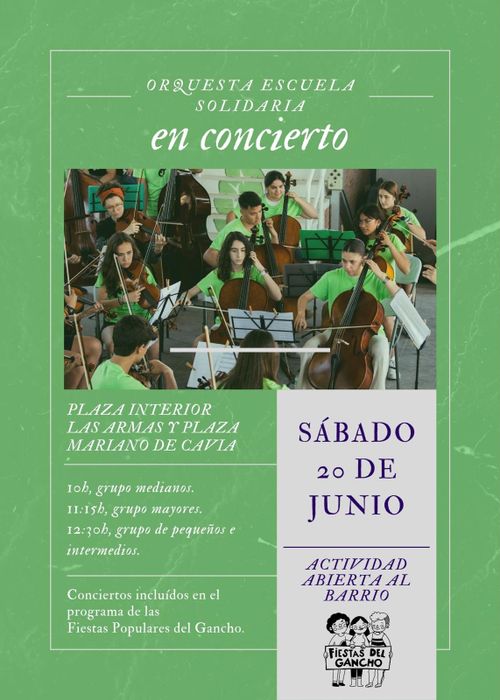 Concierto Orquesta Escuela Solidaria en las Fiestas del Gancho