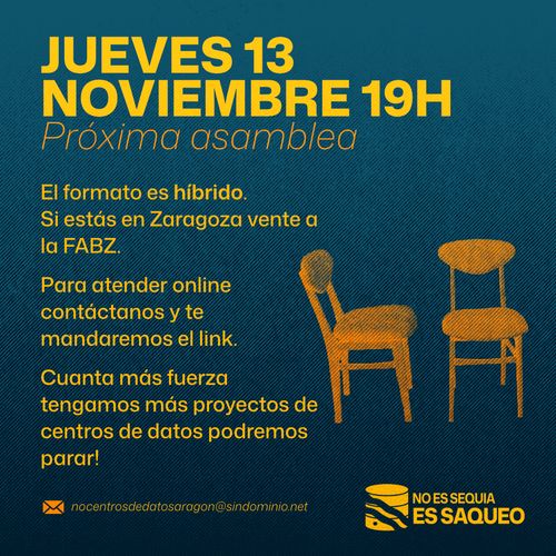 Asamblea contra los centros de datos en Aragón