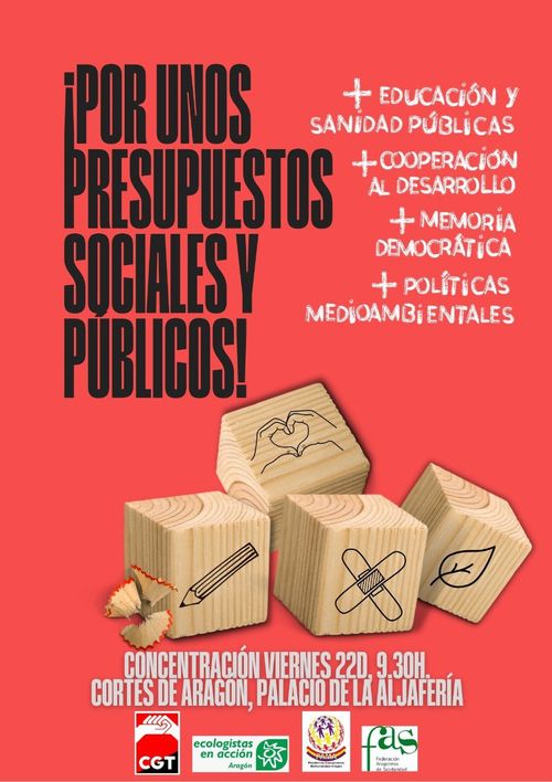 Concentración por unos presupuestos sociales y publicos 