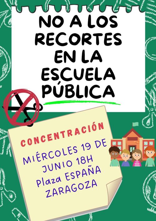 Concentración "No a los recortes en la escuela pública"