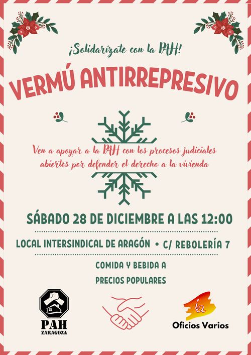 Vermú Antirrepresivo - Solidaridad con la PAH