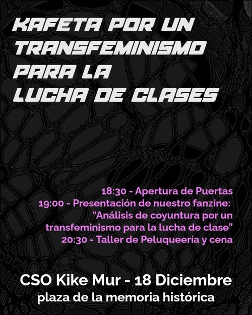 🔥KAFETA POR UN TRANSFEMINISMO PARA LA LUCHA DE CLASES ⚧️