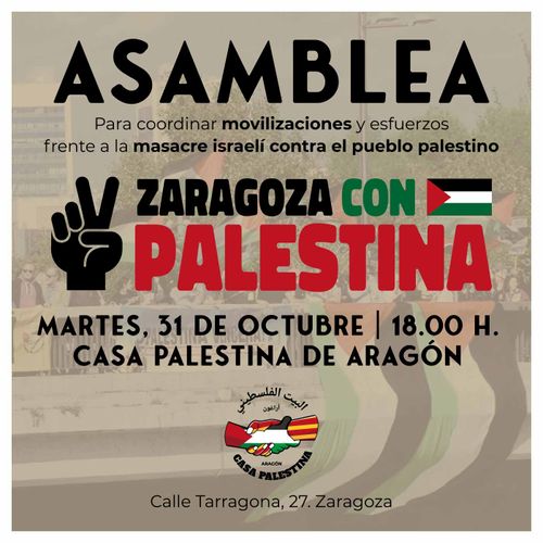 Asamblea Zaragoza con Palestina