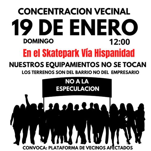 Concentración vecinal skatepark