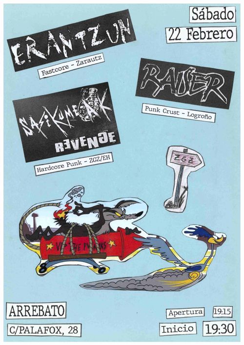 CONCIERTAZO PUNK: Raiser, Erantzun y Sasikumeak Revenge