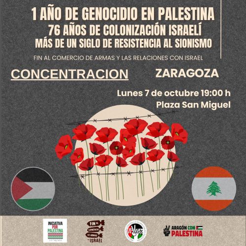 Concentración 1 Año del genocidio en Palestina