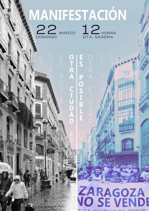 Manifestación Zaragoza no se vende