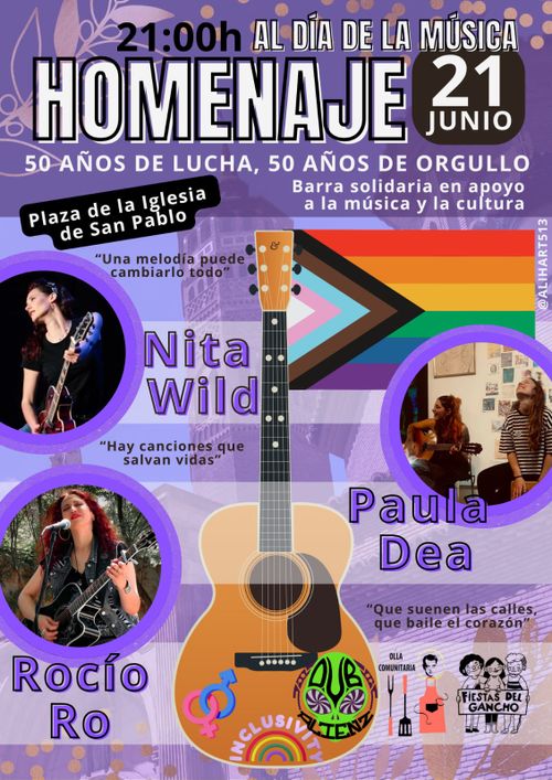 CONCIERTO HOMENAJE AL DIA DE LA MÚSICA: NITA WILD, PAULA DEA y ROCíO RO