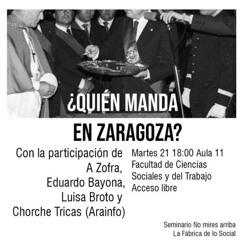 Charla: ¿Quien manda en Zaragoza?