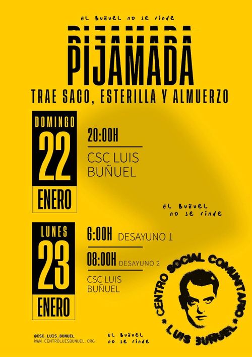 Pijamada REsistencia CSC Luis Buñuel