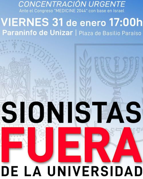 Fuera sionistas de la universidad 