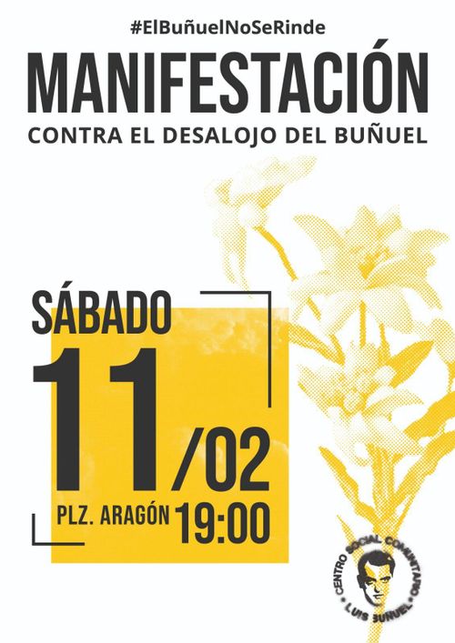 Manifestación contra el desalojo del Buñuel