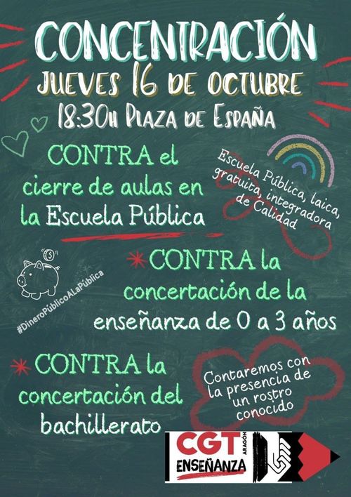 Concentración por la escuela pública 