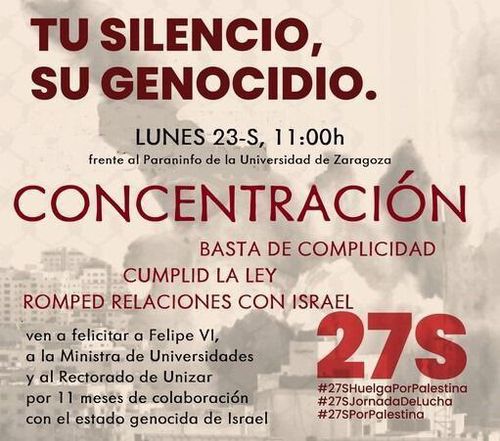 Concentración: Tu silencio, su genocidio 