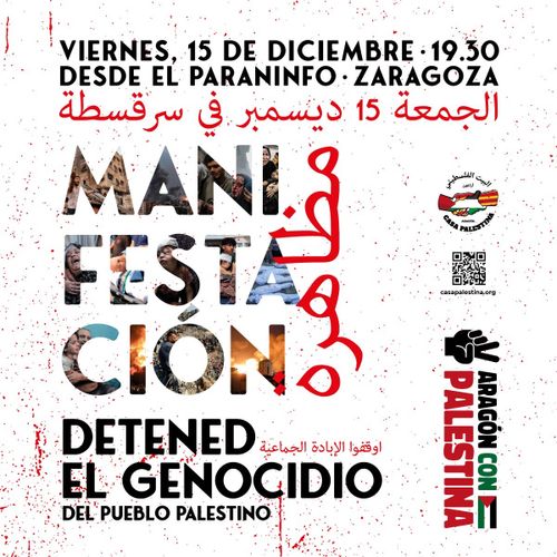 Manifestación: Detened el genocidio del pueblo Palestino