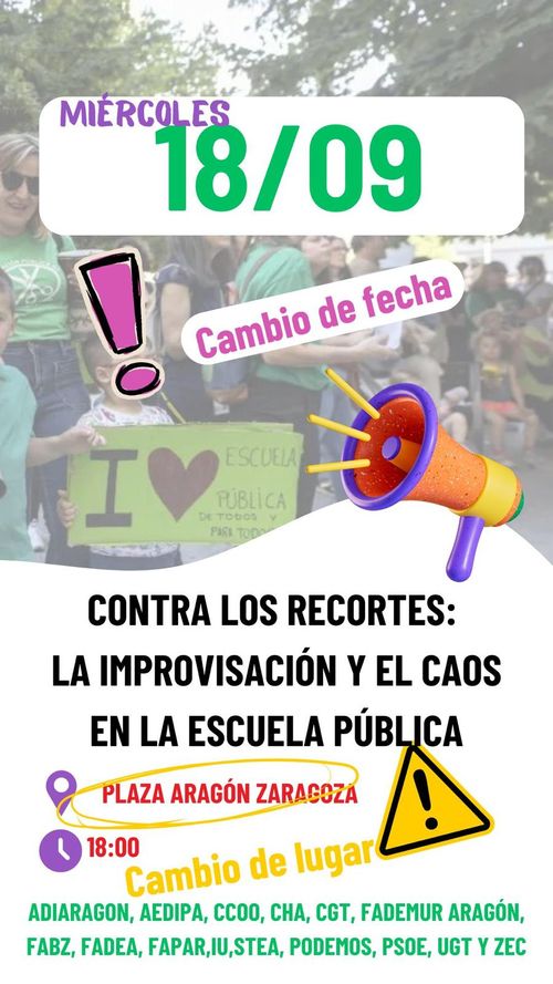 Concentración recortes de educación