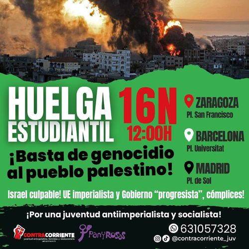 Huelga estudiantil ¡Basta de genocidio al pueblo palestino!