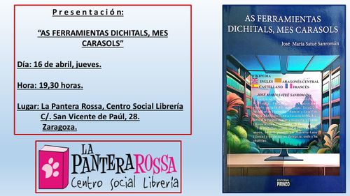 José María Satué Sanromán presenta con Nogara 'As ferramientas dichitals, mes carasols'