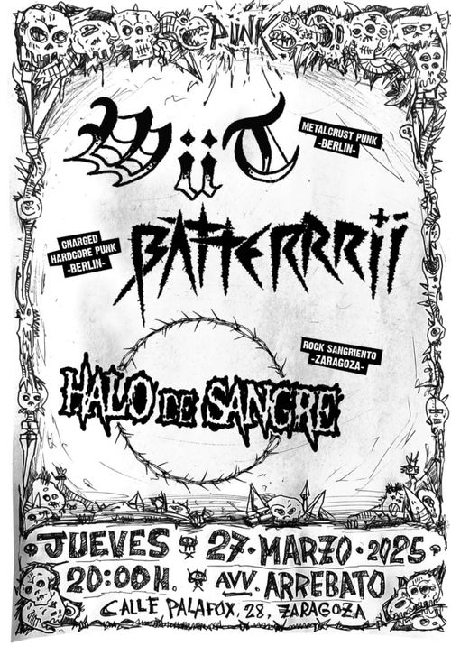 Concierto: Wüt + Batterrrii + Halo de sangre