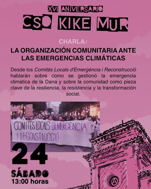 Charla: La organización comunitaria ante las emergencias climáticas