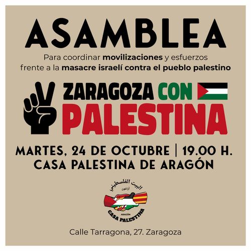 Asamblea Zaragoza con Palestina