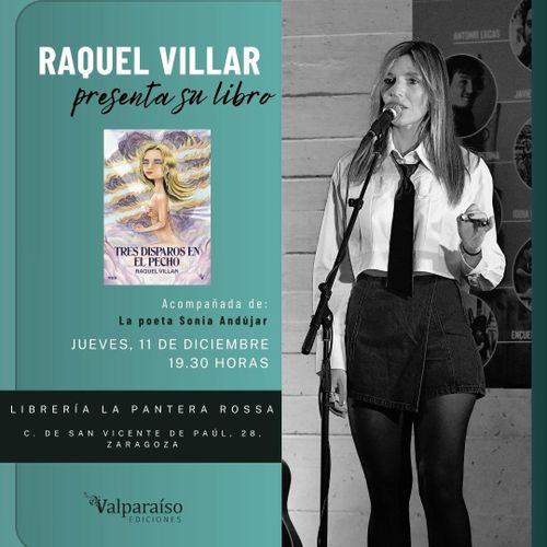 Raquel Villar presenta en Zaragoza 'Tres disparos en el pecho' 