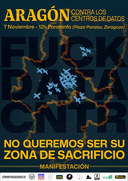 Manifestación contra los Centros de Datos