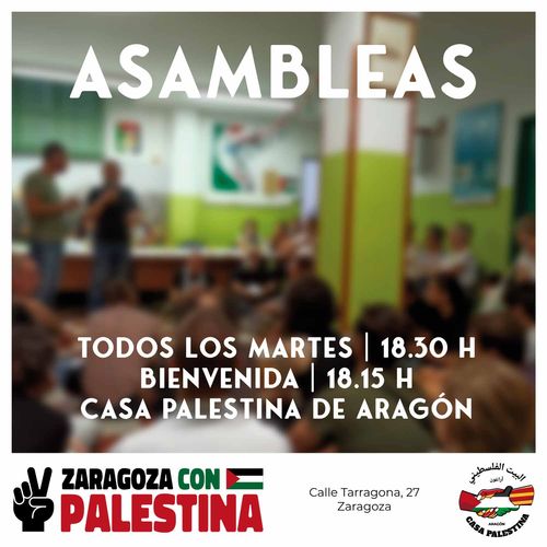 Asamblea Zaragoza con Palestina