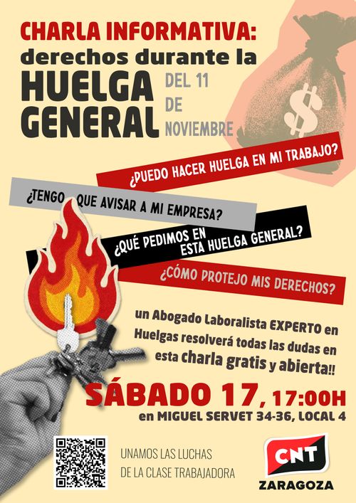 CHARLA INFORMATIVA HUELGA GENERAL.RESUELVE TUS DUDAS